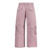 Cotton Multi Pocket Wide Leg Cargo Pants Men Vintage Loose Floor Length Casual Streetwear Unisex Trousers