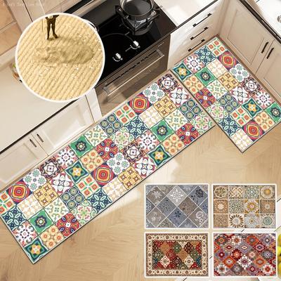 Alfombra de Cocina Alfombra Larga Suave para Sala de Estar Alfombra de Entrada para Baño Alfombras Antideslizantes Alfombrillas de Decoración para Dormitorio Multitamaño