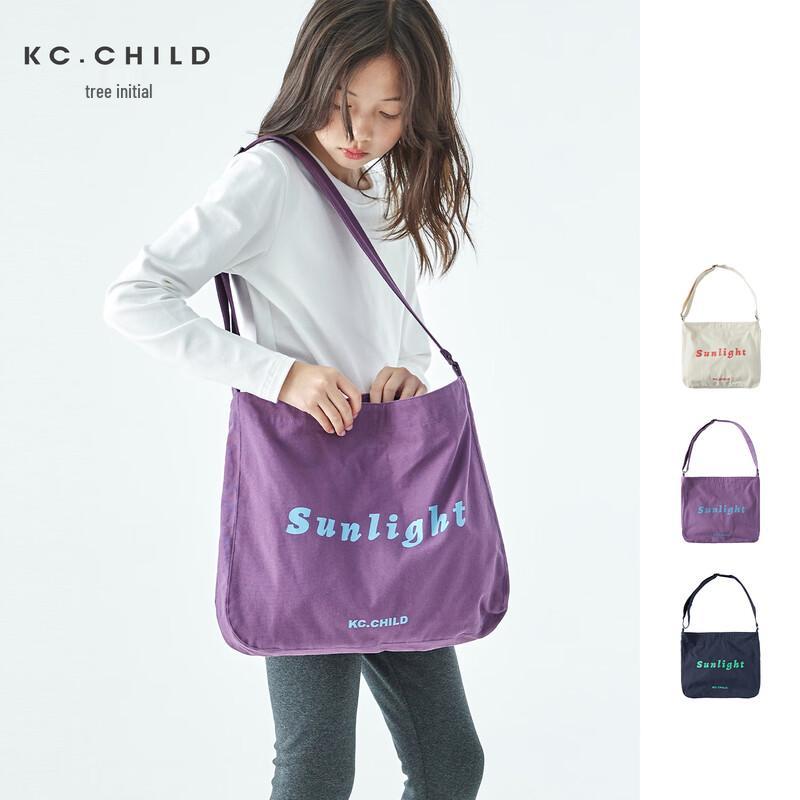 Ke Chu Girls  Letter Crossbody Canvas Bag