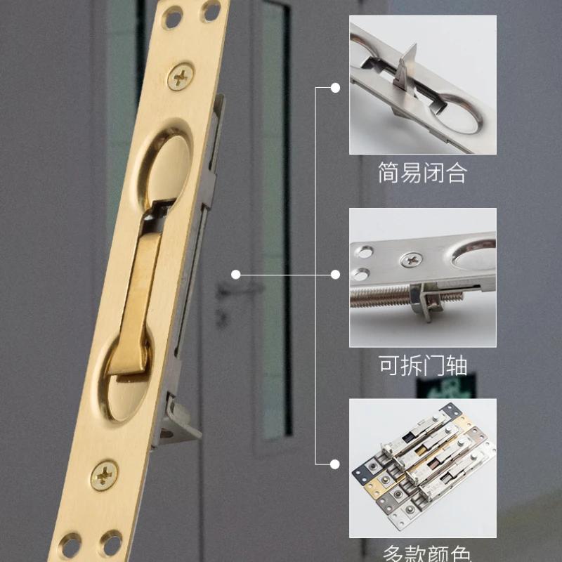 304 Stainless Steel Hidden Bolt Security Built-in Latch Lock Embedded latch,Fire Emergency Door Escape Door Lock