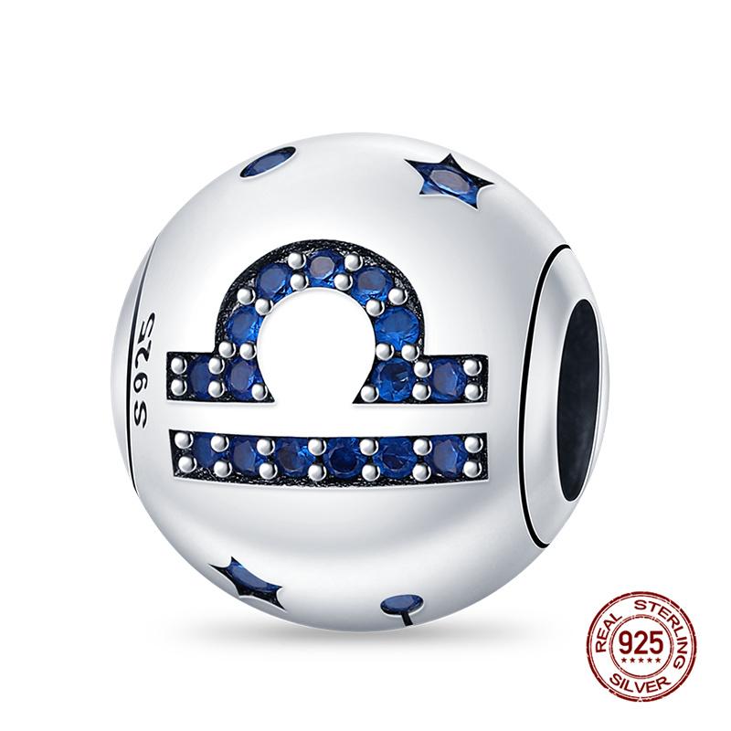 Original Charms Copper Twelve Constellations Charms Beads Fits Womens 3Mm Original Bracelets Necklace Diy Fine Jewelry Gifts