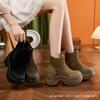 Thick soled chimney boots for women 2026 autumn/winter new collection  versatile short boots mid-range women's boots