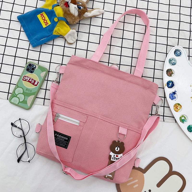 Versatile Korean Style Canvas Crossbody Bag for Students