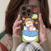 Bier flower duckling for iPhone17proMax cartoon phone case 14 Apple 13 creative 12/15
