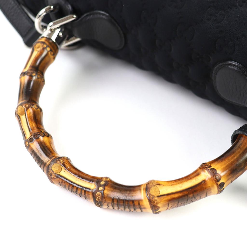 Excellent GUCCI Shoulder Bag Microsima New Bamboo 2-Way Handbag Chain 240241 Used