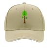 Green Leafy Tree Nature Illustration Hip Hop hat Fashion Outdoor Sports Sandwich Baseball Cap
