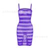 Sex underwear black nightdress mesh striped suspender skirt short sexy perspective pajamas nightclub