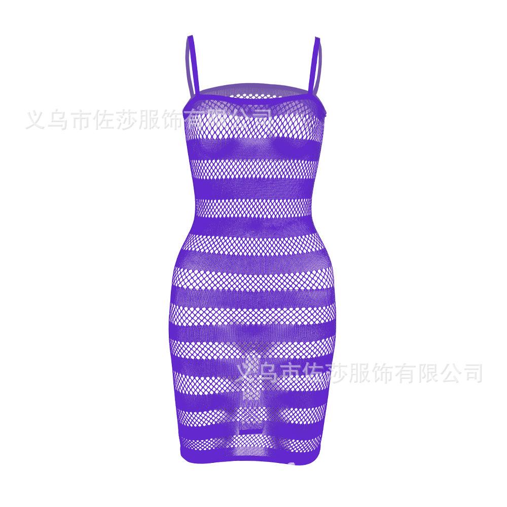 Sex underwear black nightdress mesh striped suspender skirt short sexy perspective pajamas nightclub