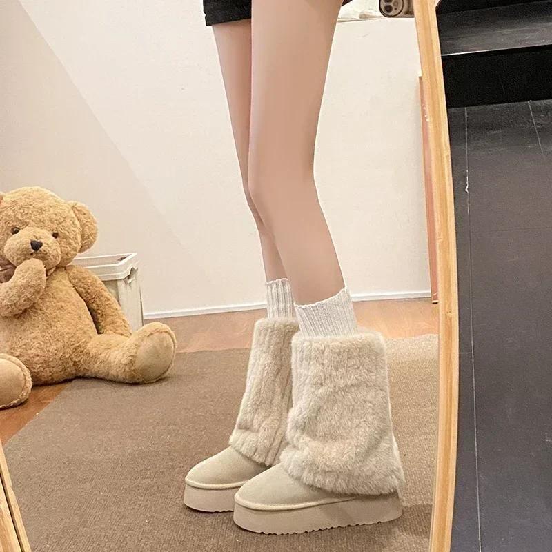 Fashion New Winter Snow Boots Women's Thick Sole Fur Integrated Short Boots with Plush and Thickened Anti Slip and Warm Cotton Shoes