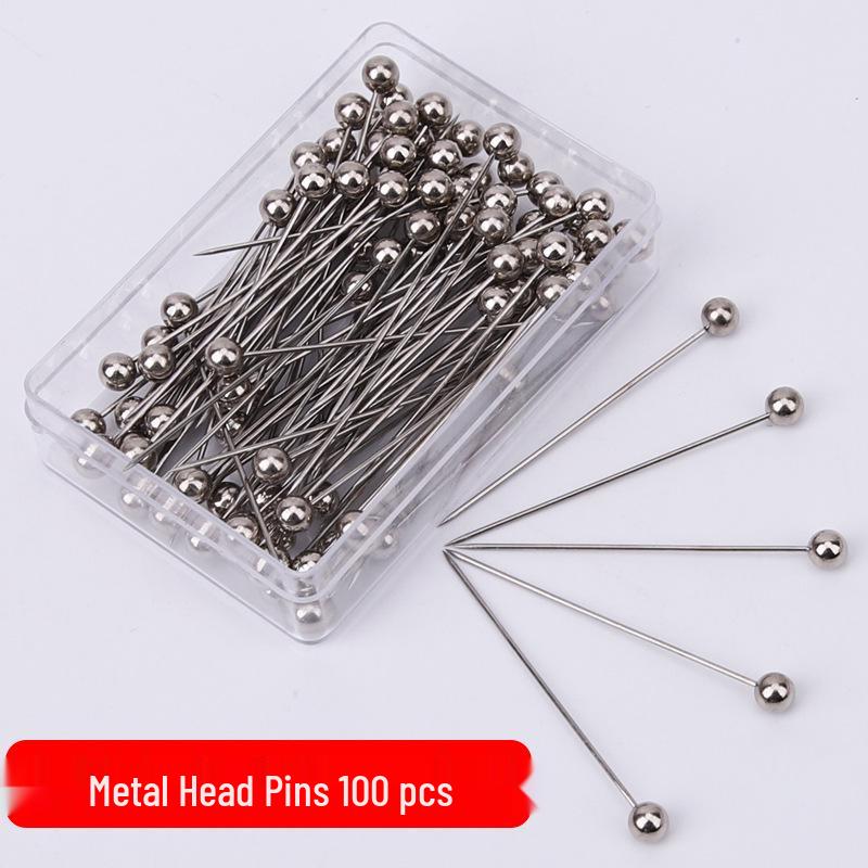 Metallic Pearl Head Pins for DIY Sewing and Crafting