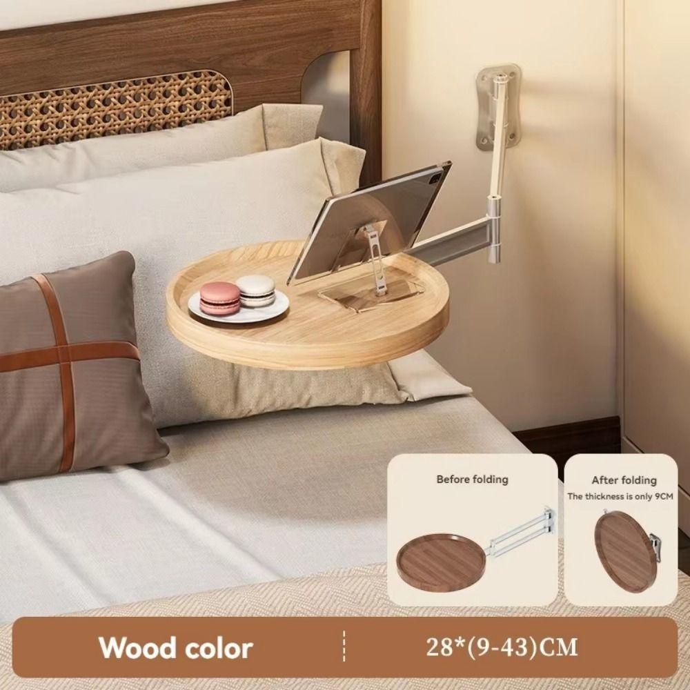 Multi-Purpose Foldable Small Tea Round Tables Wall Mounted Creative Floating Shelves  Bedroom