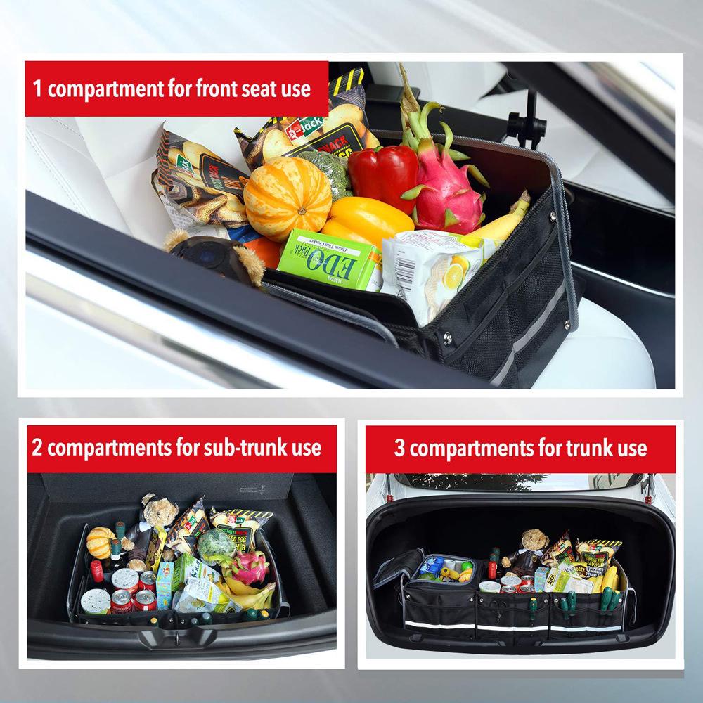 Foldable Car Trunk Organizer: Multi-functional Oxford Cloth Storage & Insulated Bag