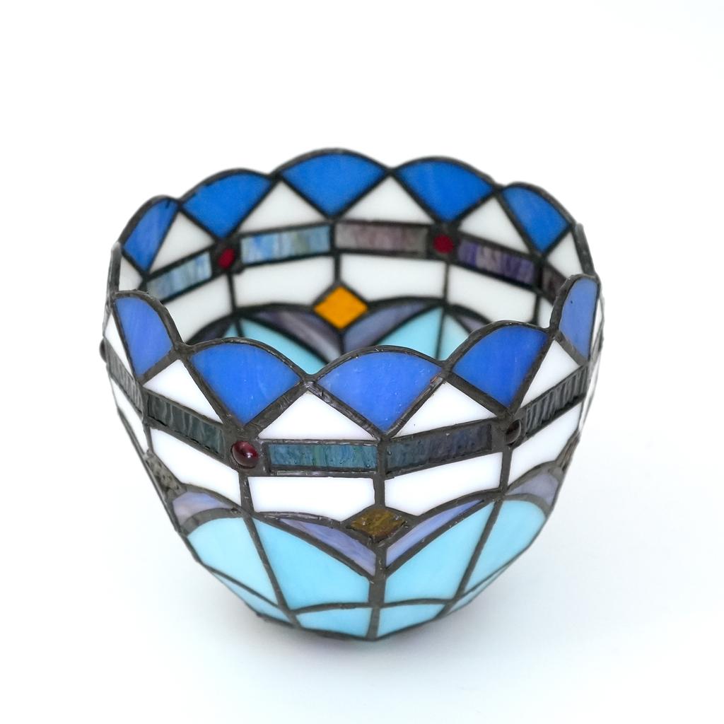 Glas-Fächerlampe im mediterranen Stil, Wandlampe, Kronleuchter-Ersatzlampenschirm 6 Zoll Buntglas einzelner Lampenschirm