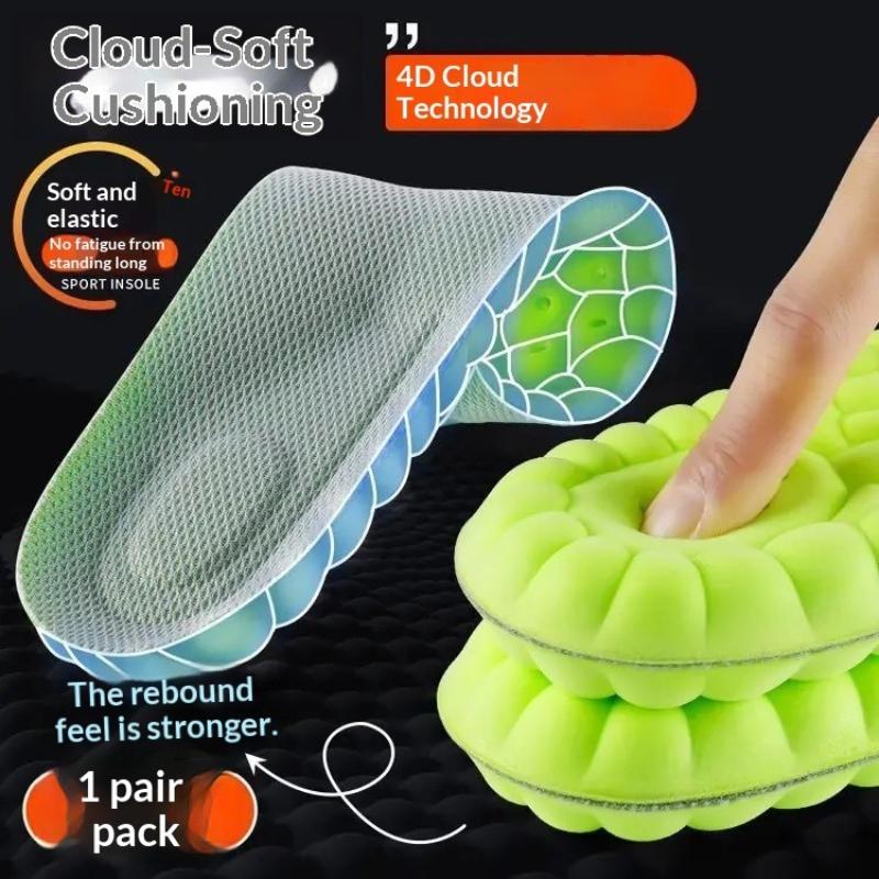 1Pair 2Pairs 4Pairs High Elasticity Latex Sport Insoles Soft Shoe Pads Arch Support Orthotic Insoles Breathable Deodorant Insole