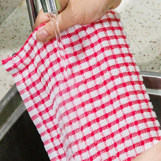 8Pcs/Set Cotton Kitchen Dish Cloth Set Quick Drying Superior Absorbency Dish