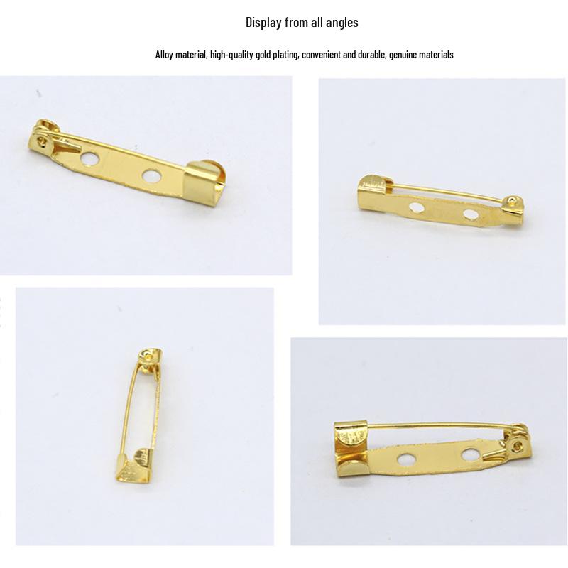 Multi-Color Double Hole Brooch Pin Set - DIY Jewelry Safety Pins (50 Pieces)