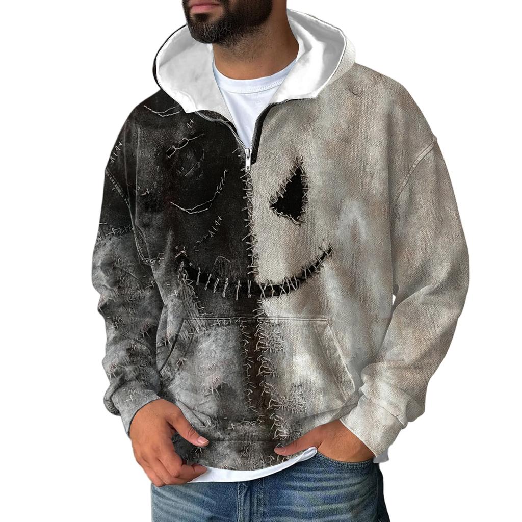 Men Zipper With Pockets Vintage Hoodies Casual Sweatshirts Lightweight