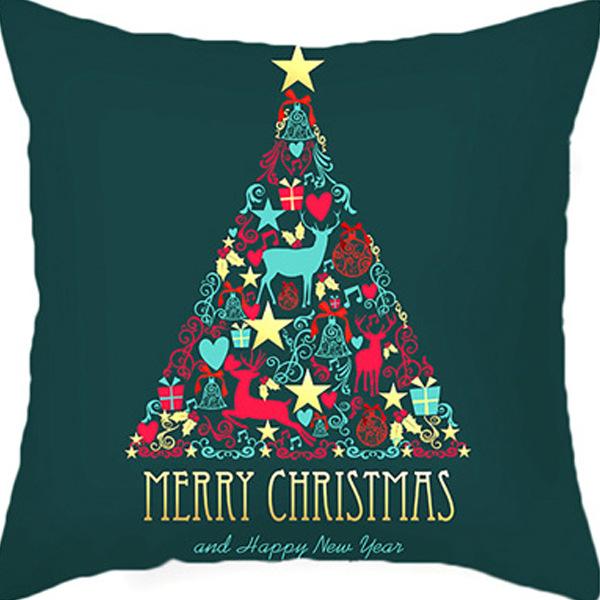 

Мультяшная наволочка Санта Клауса Домашняя Гостиная Украшение Спинка Автомобиль Автомобиль Поясница 45 * 45Cm [without core]