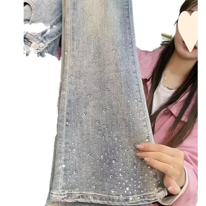 2025 Damen Hellblaue High Waist Micro Flare Jeans - Schlankmachender & Vielseitiger Retro-Trend.