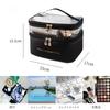 FLORPERRY Makeup Cosmetic Large Capacity Cosmetic Makeup Storage Travel Toiletry White Double Layer Box, Pouch, Bag, Pouch, Pouch, Bag, -