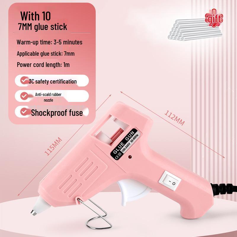 High Viscosity Hot Melt Glue Gun with 7-11mm Sticks for Kids' Crafts and Household Use