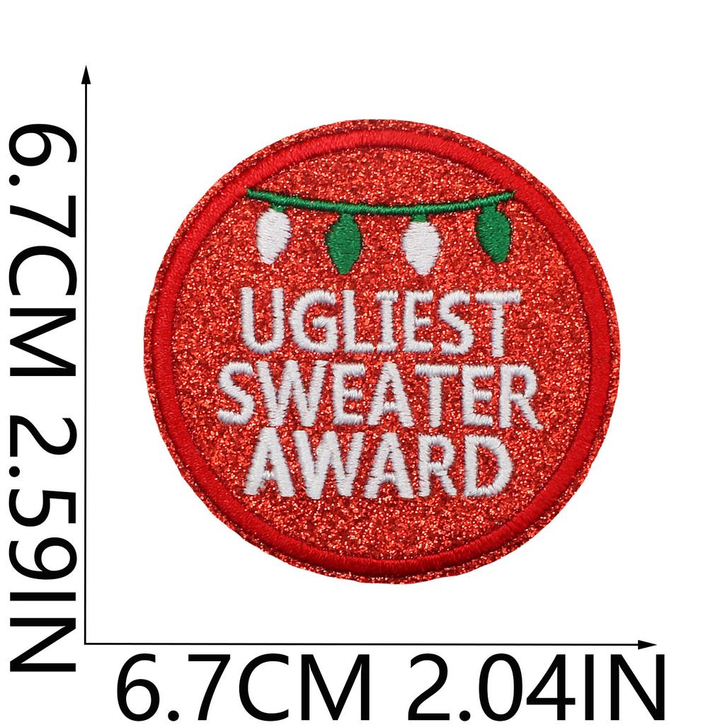 Christmas Embroidery Cloth Sticker Snowflake Elk Patch Sticker Decorative Apple Socks Embroidery Sticker Christmas Bell Heat Transfer