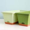 1 Peça Vaso de Planta para Exterior e Interior Caixa de Flores Retangular de Plástico Com Drenagem Vaso Grande Para Jardim Peitoril da Janela Canteiro de Flores