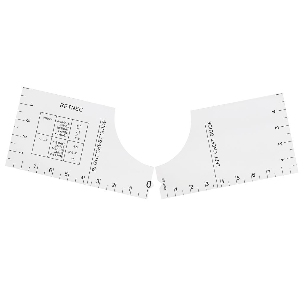 T Shirt Ruler Guide 18 Inch Acrylic Round Neck T Shirt Alignment Tool Sewing Supply for Heat Press Accessories