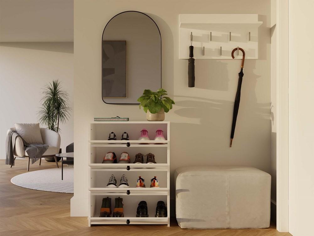 Loka White Shoe Cabinet