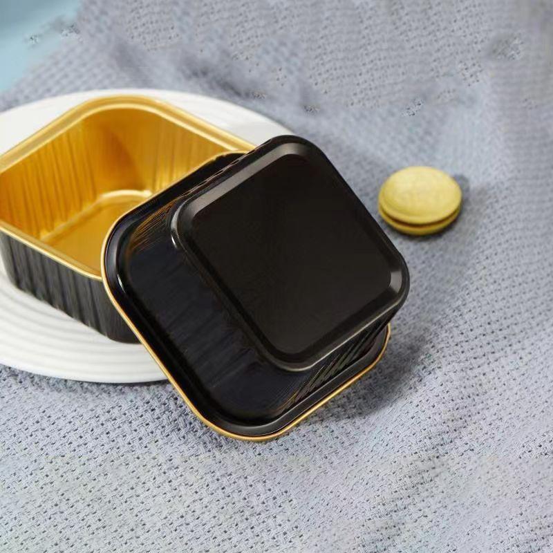 Foil Cupcake Liners Heat Resistant Aluminum Cake Cups With Lid Round Baking Cups With Lids Kitchen Wedding Birthday Party Supply