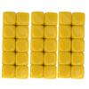 30PCS 16MM Blank Dice Set Plastic Rounded 6 Sided Dice Cubes For Game Party Fun DIY Sticker Math Teaching Yellow