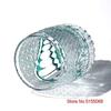 Japanese Top Edo Kiriko Hand Carving Crystal Whiskey Glass Green Chrysanthemum Sea Wave Brandy Liquor Snifter Wine Cup Drinkware