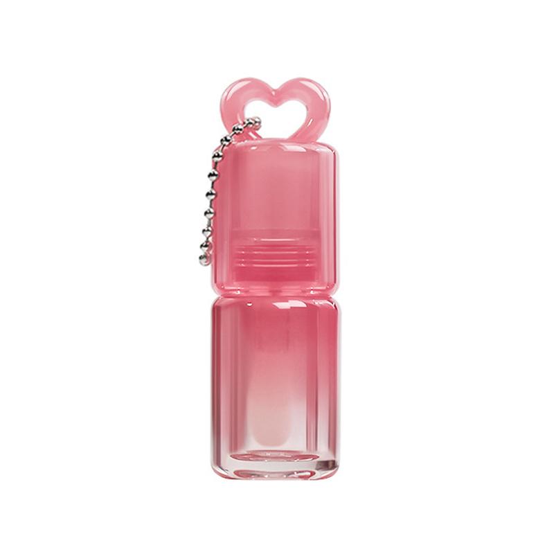 Heart-Shaped Gradient Lip Gloss Tubes - Empty Containers with Large Wand Brush for DIY Lip Oil & Gloss Making