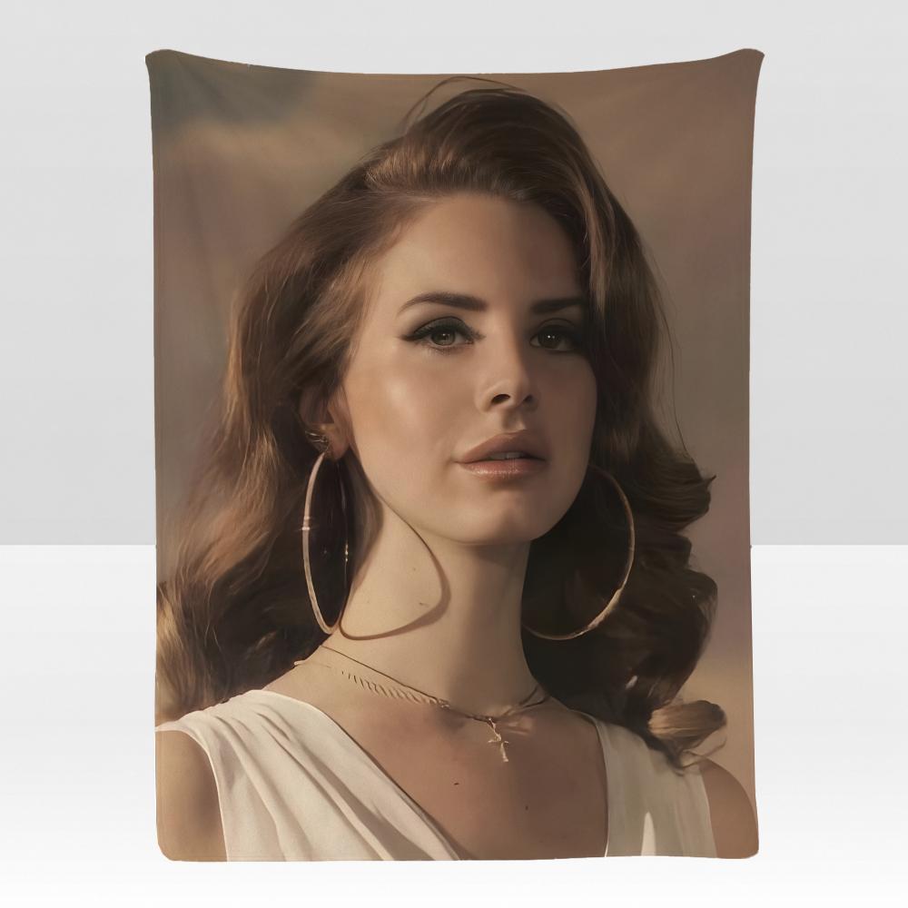 Musik Lana Del Rey Weiche Flanelldecke für Bett Schlafzimmer Sofa Picknick Überwurf Hautfreundlich Atmungsaktiv Geschenk Decke