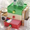 Storage Box Large Capacity Plastic Storage Box with Pull-Out Drawer Organizer for Hair Accessories Jewelry Sundries