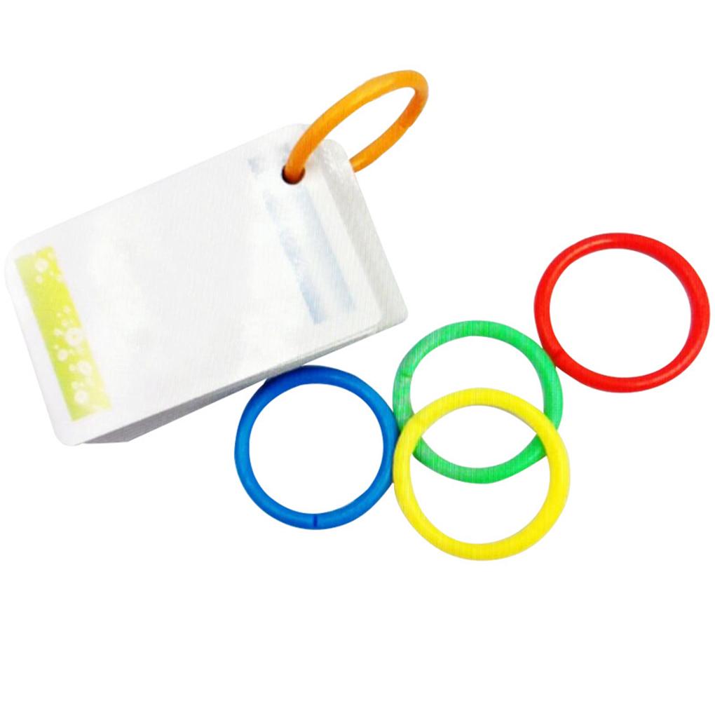 DSOUWEH 10pack/lot Connect And Organize Plastic Loose Binder Rings - Flexible And Easy To Flexible Plastic Rings For Cards ABS, Yellow, Diameter 27mm