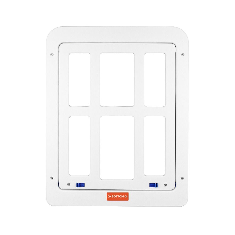 2 Way Locking Dog Flap Door Free Entry Lattice Cat Door Hole Convenient Cats Window Gate  Patio