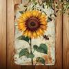 Vintage Metal Wall Art Sunflower Bee Poster Home Decor