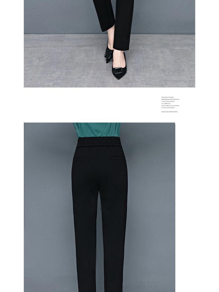 Woodpecker Autumn Women's High Waist Straight-Leg Draped Suit Pants