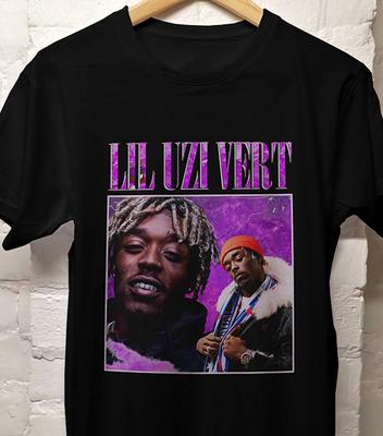 Lil Uzi Vert Rapper Black T-shirt Short Sleeve S To 5Xl Unisex JM608