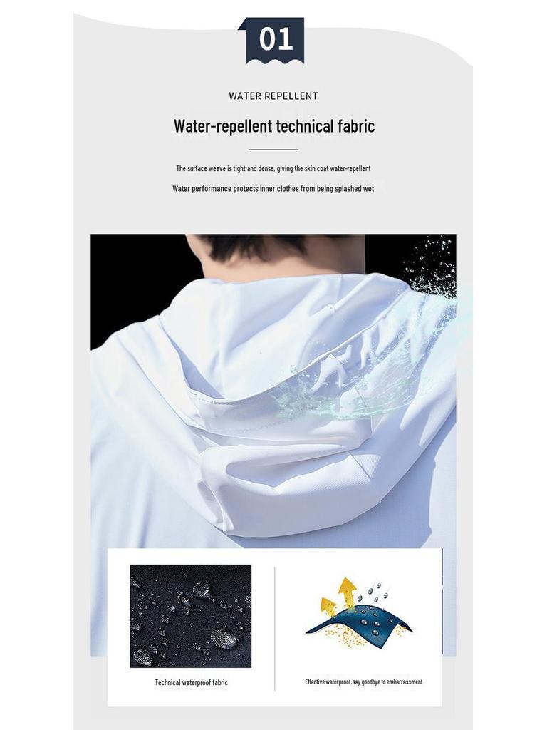 Men's Ultra-Thin Hooded Sun Protection Jacket for Summer Outdoor Sports & Fishing