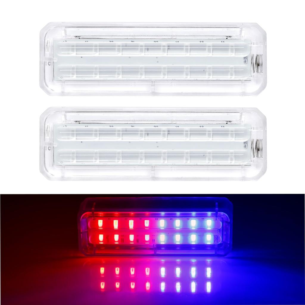 MAZERO Warning Strobe Red and Blue Light Vibration No Wiring Easy Car Waterproof Collision Universal Emergency Tail Flashing Emergency Signal Marker