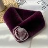 Elegant Double-sided Otter Rabbit Hair Scarf Korean Version Temperament Flower Mother Female Fur Scarf Female Winter Warm Magnetic Buckle