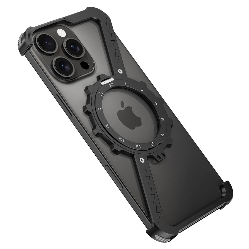 

Чехол-подставка для iPhone 16/15 Pro, совместимый с MagSafe, бампер Z-образной формы, чехол для телефона Black