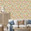 Wallpaper Small Flowers Cream, Lime and Beige for Living Room and Bedroom 50x1000