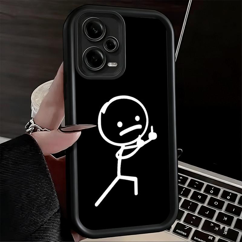 Phone Case for Xiaomi Redmi Note 15 14 13 Pro Plus Funny Stickman Matchman Shell 12S 11 11S 11T 5G 14S Soft Silicone Funda