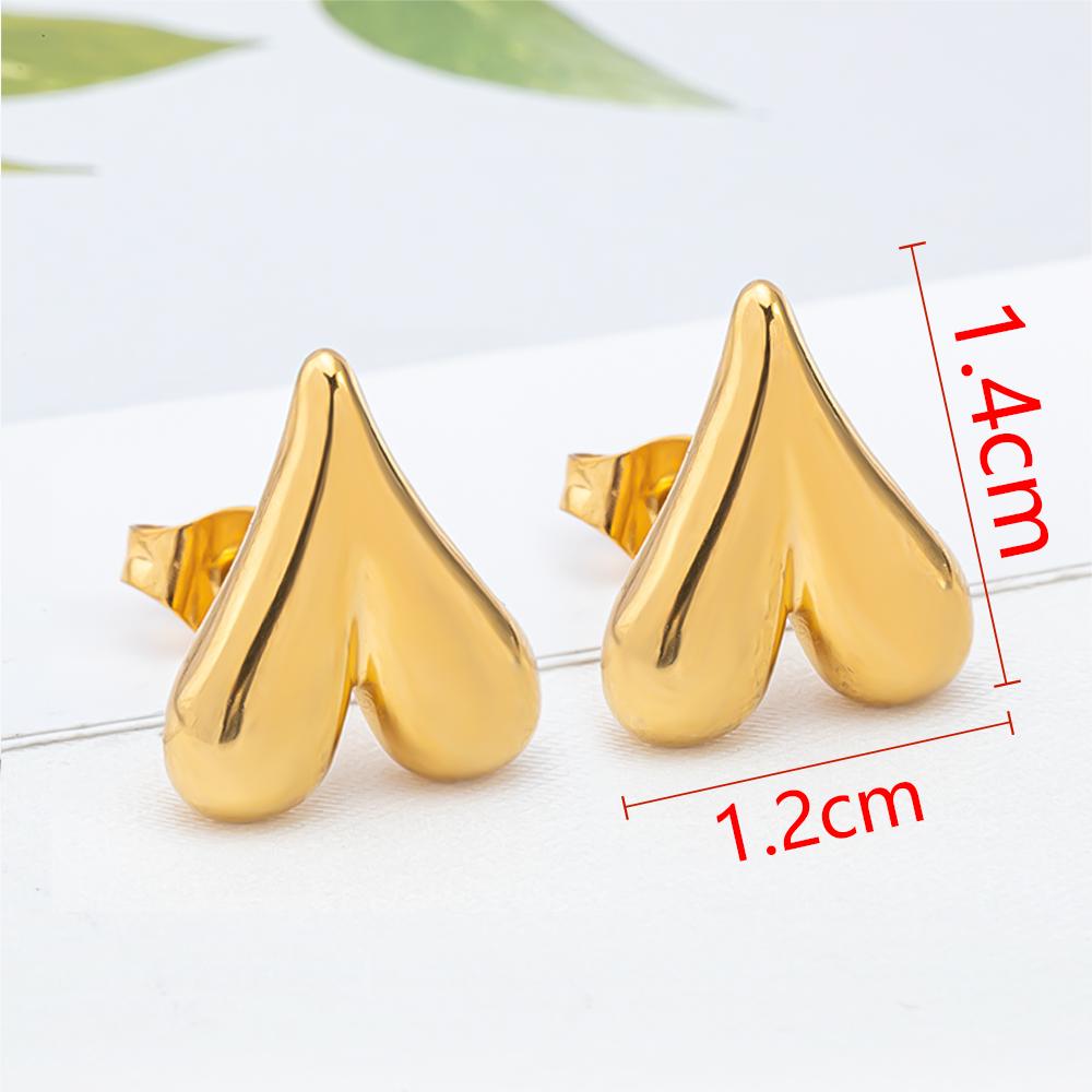 1Pair Mini Stainless Grid Design Steel Love Heart Stud Earrings for Women Girl Party Accessories DIY Jewelry Making Earring Base
