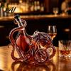 3D Octopus Bottle Octopus-Shaped Glass Decanter Artistic Borosilicate for Whiskey Wine Soda Liquid Display 350ml Decorative Bottle Unique Bar Decor
