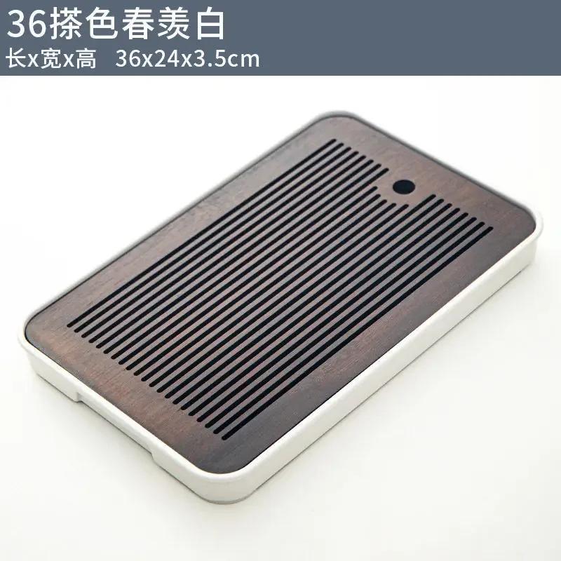 Bamboo Tea Tray Home Living Room Storage Japanese Rectangular Teaware