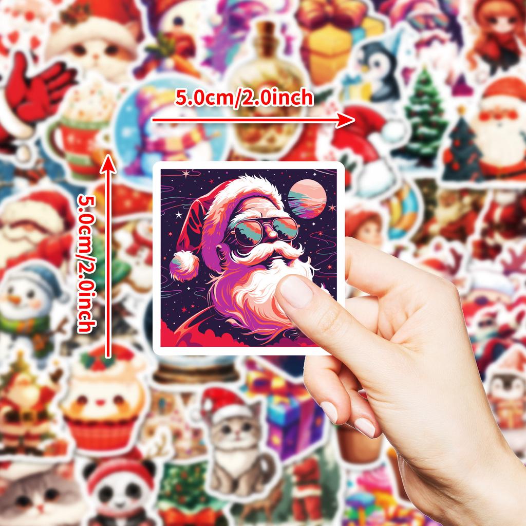 50 PCS Christmas Cartoon Stickers - Fairytale Holiday Decals for Tablets, Mugs, Gifts